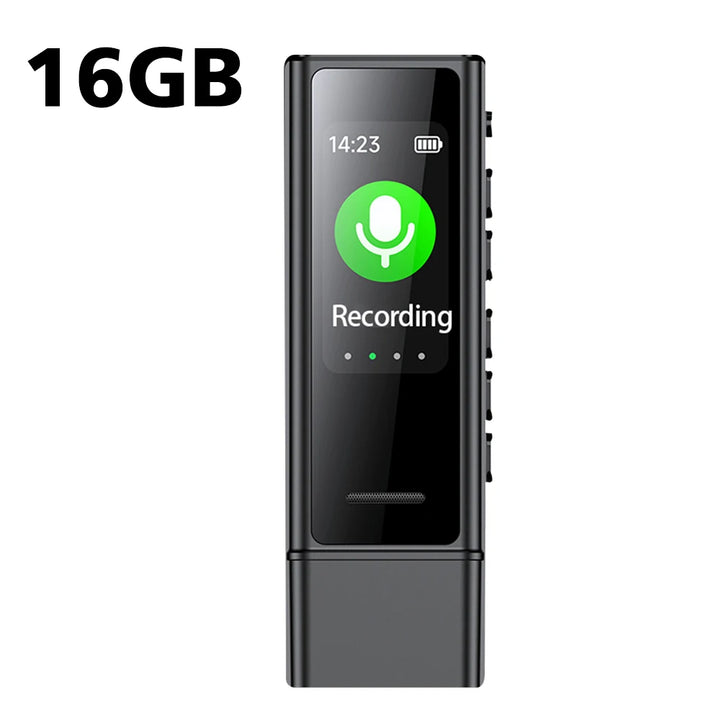 USB Flash Drive Voice Activated Recorder with Back Clip – MP3 Player, Noise Cancellation, Digital Audio Recorder