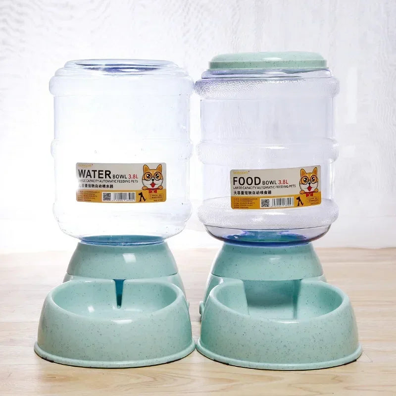 Automatic Pet Feeder & Water Dispenser – 2-in-1 Gravity-Fed System for Cats & Small Dogs