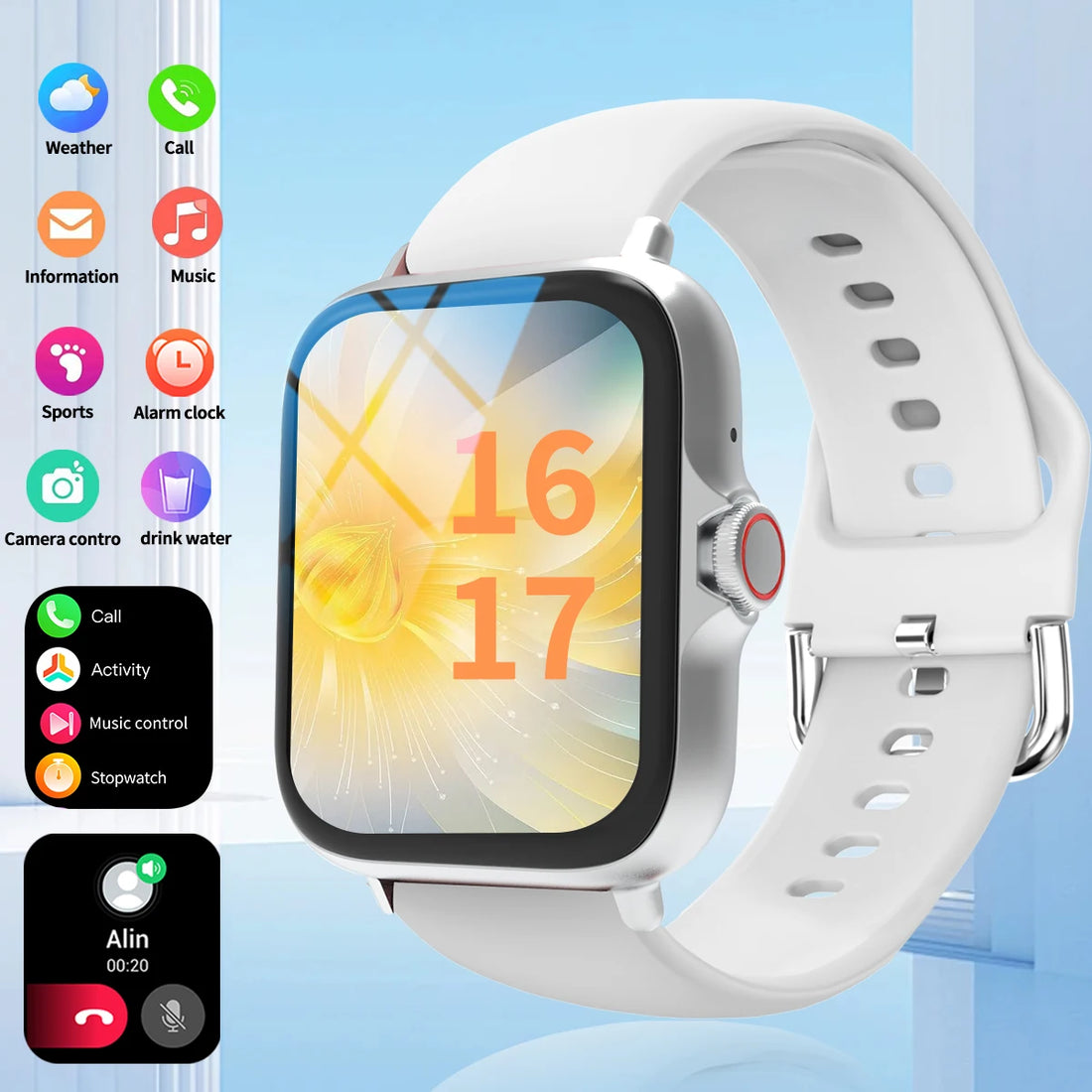 Outdoor sports smartwatch, wireless calling, information