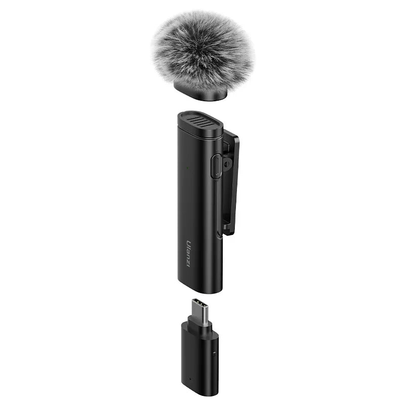 Ulanzi VM-10 Wireless Lavalier Microphone – Portable Clip-On Mic for iPhone & Android, Live Streaming & Recording