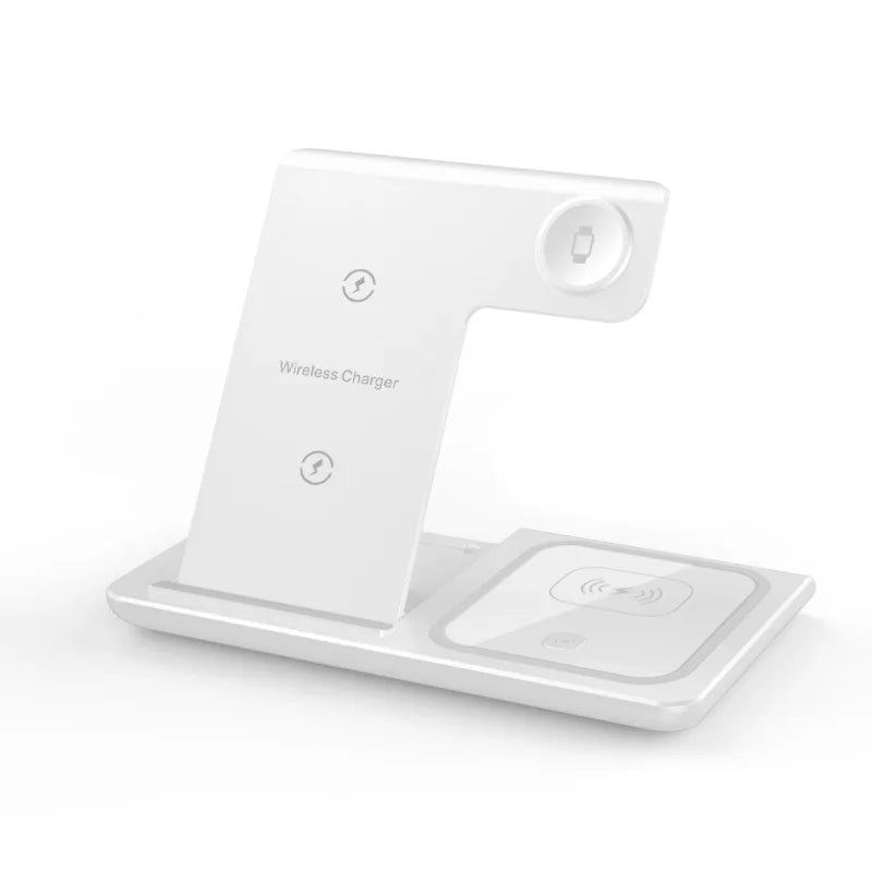 3-in-1 30W Fast Wireless Charging Station | Foldable Charger Stand for iPhone 15–11, Apple Watch Series 9–5, AirPods Pro