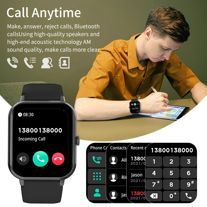 LIGE Waterproof Smart Watch Bluetooth Call Women