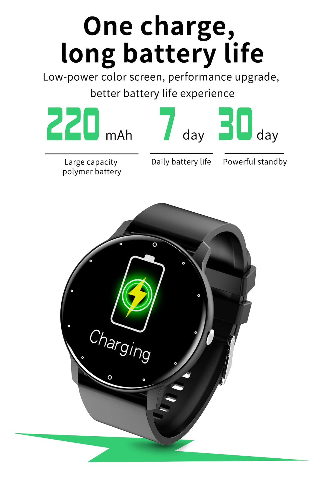 LIGE 2024 Smart watch Ladies Full touch Screen Sports
