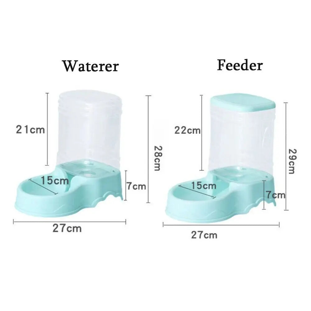 3.8L Automatic Pet Feeder & Water Fountain – No-Spill Gravity Dispenser for Cats & Dogs