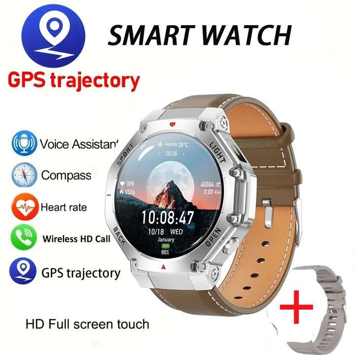 2025 New LED Smart Watch Men's HD AMOLED Bluetooth