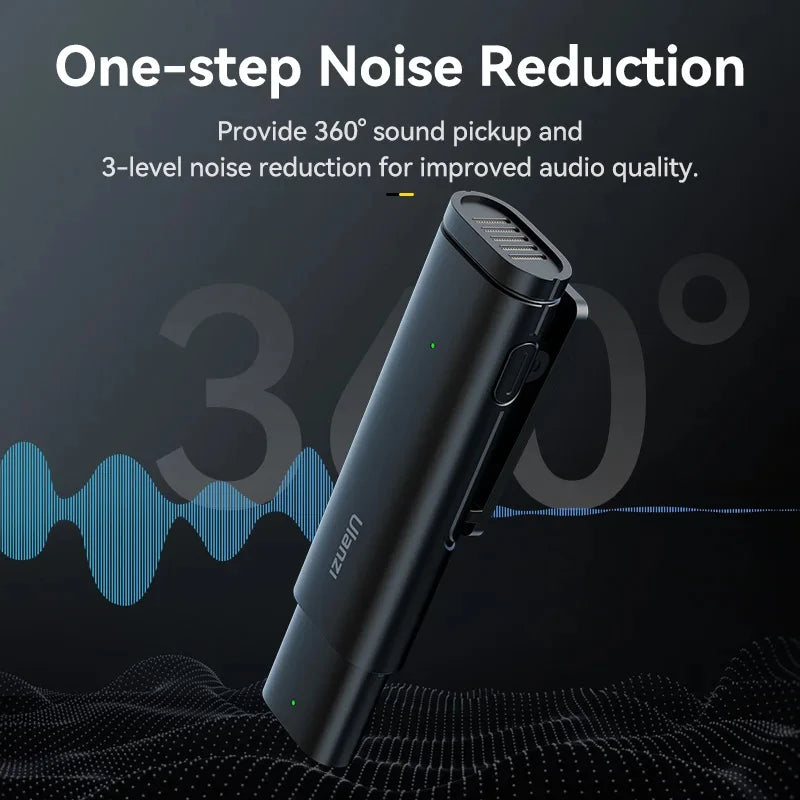 Ulanzi VM-10 Wireless Lavalier Microphone – Portable Clip-On Mic for iPhone & Android, Live Streaming & Recording