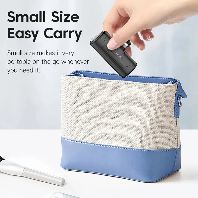Kuulaa Mini Power Bank 4500mAh – Portable Charger for iPhone 16/15/14/13 Pro Max, Samsung, Xiaomi – Compact External Battery Pack