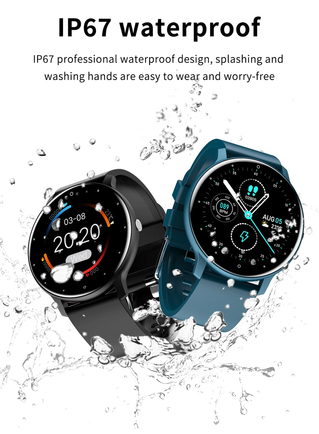 LIGE 2024 Smart watch Ladies Full touch Screen Sports